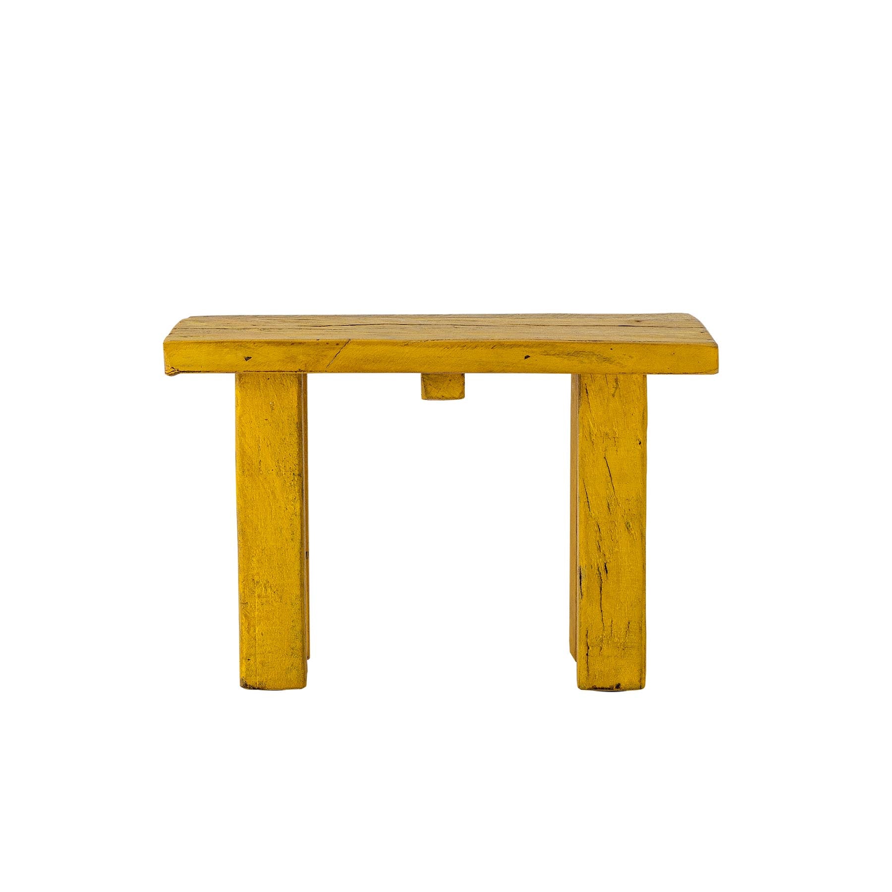 Porir Sockel, Gelb, Recyceltes Holz in Yellow präsentiert im Onlineshop von KAQTU Design AG. Kunstgegenstände ist von Creative Collection