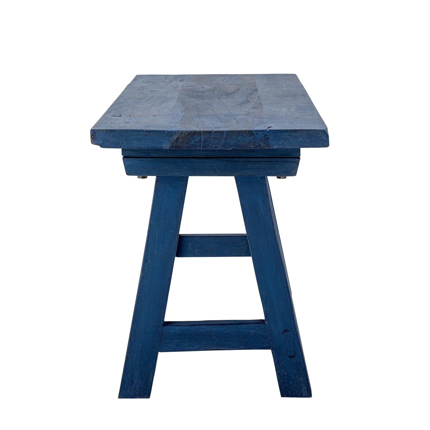Porir Bank, Blau, Recyceltes Holz in Blue präsentiert im Onlineshop von KAQTU Design AG. Sitzbank ist von Creative Collection