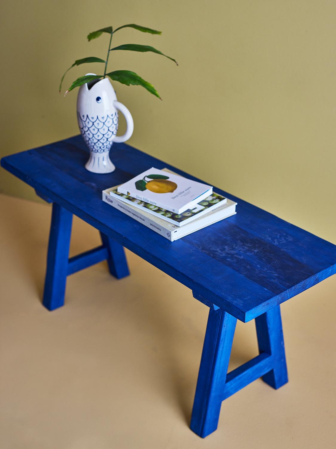 Porir Bank, Blau, Recyceltes Holz in Blue präsentiert im Onlineshop von KAQTU Design AG. Sitzbank ist von Creative Collection