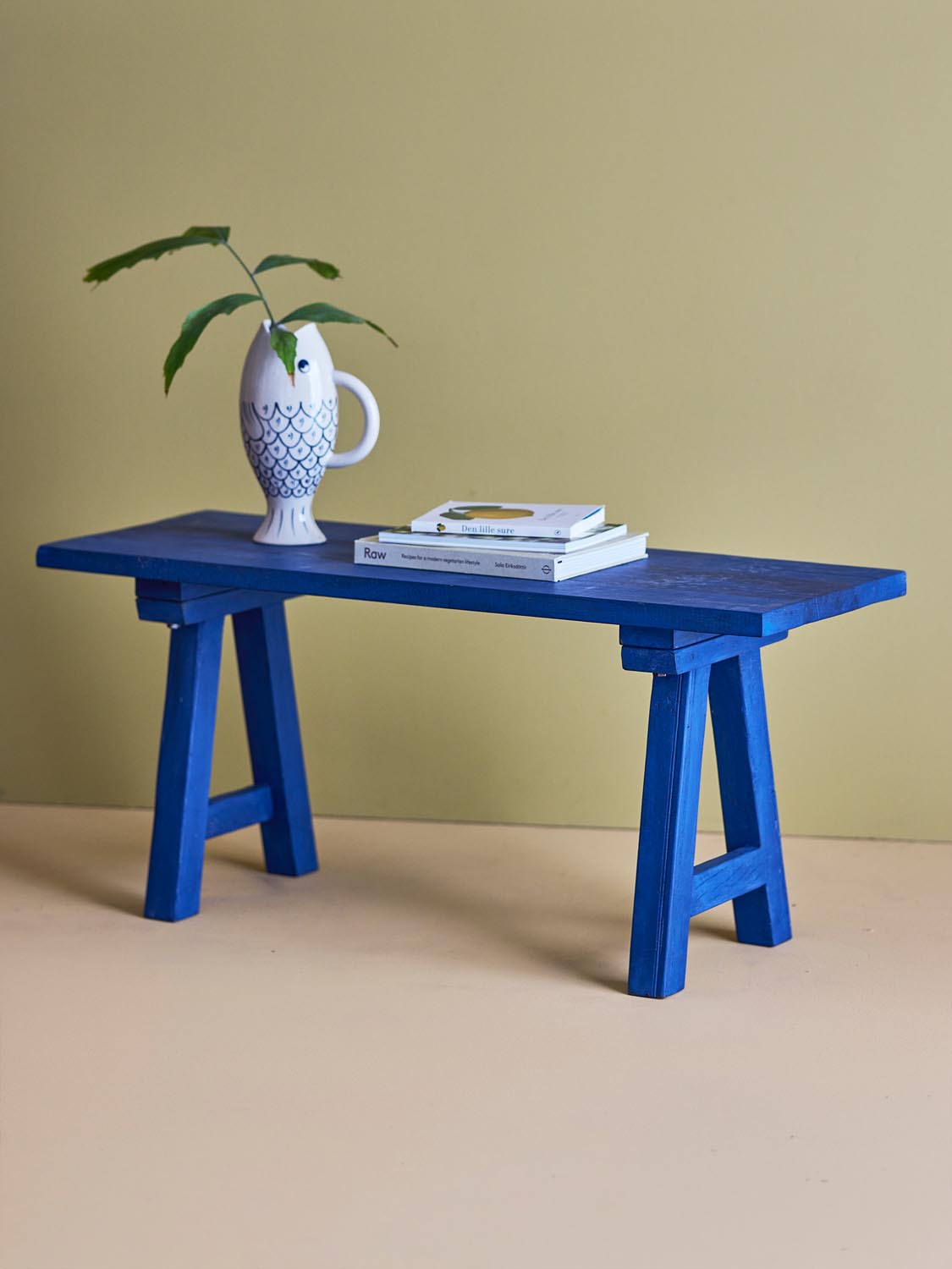Porir Bank, Blau, Recyceltes Holz in Blue präsentiert im Onlineshop von KAQTU Design AG. Sitzbank ist von Creative Collection