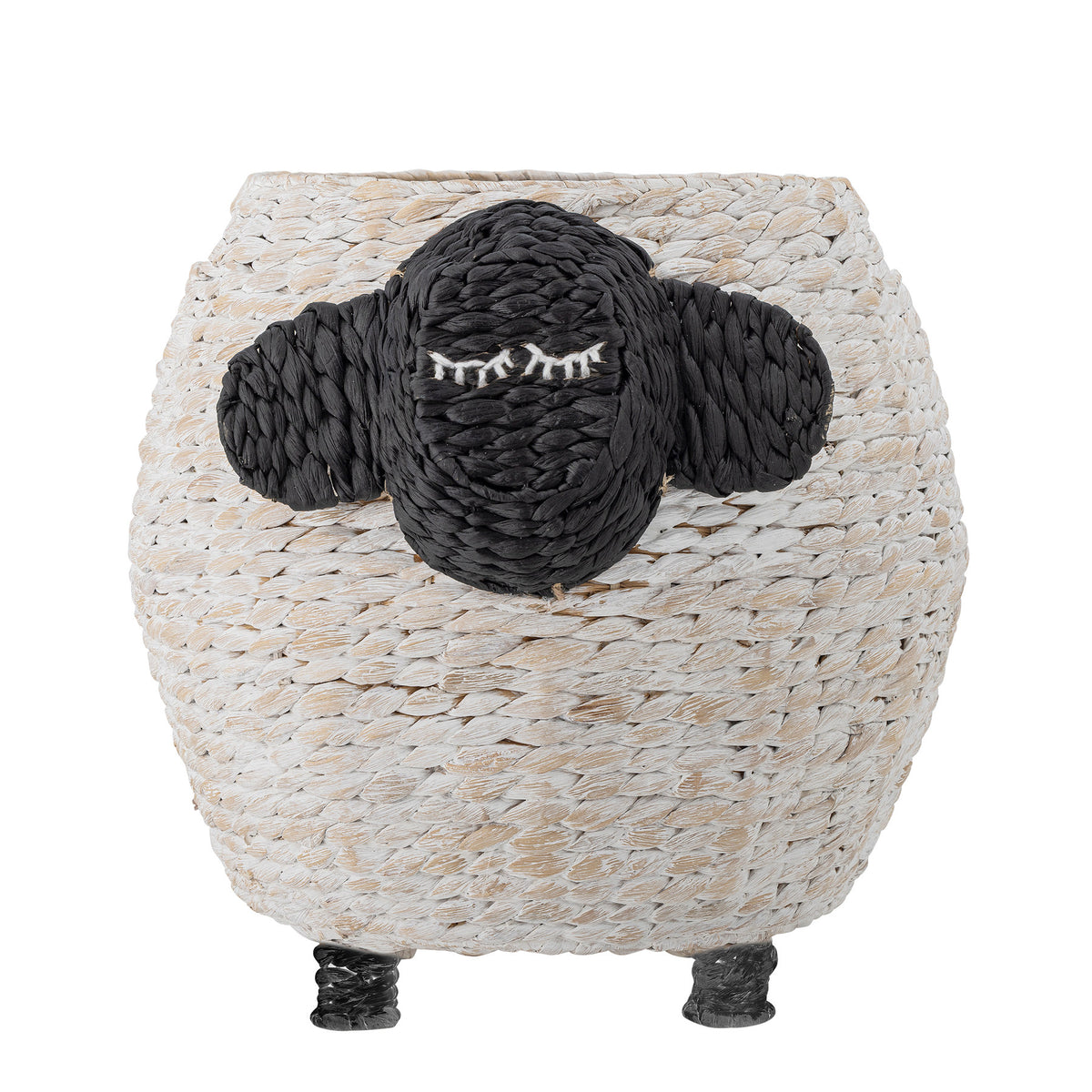 Dolly Korb, Weiss, Wasserhyazinthe in White präsentiert im Onlineshop von KAQTU Design AG. Aufbewahrungskorb ist von Bloomingville Mini