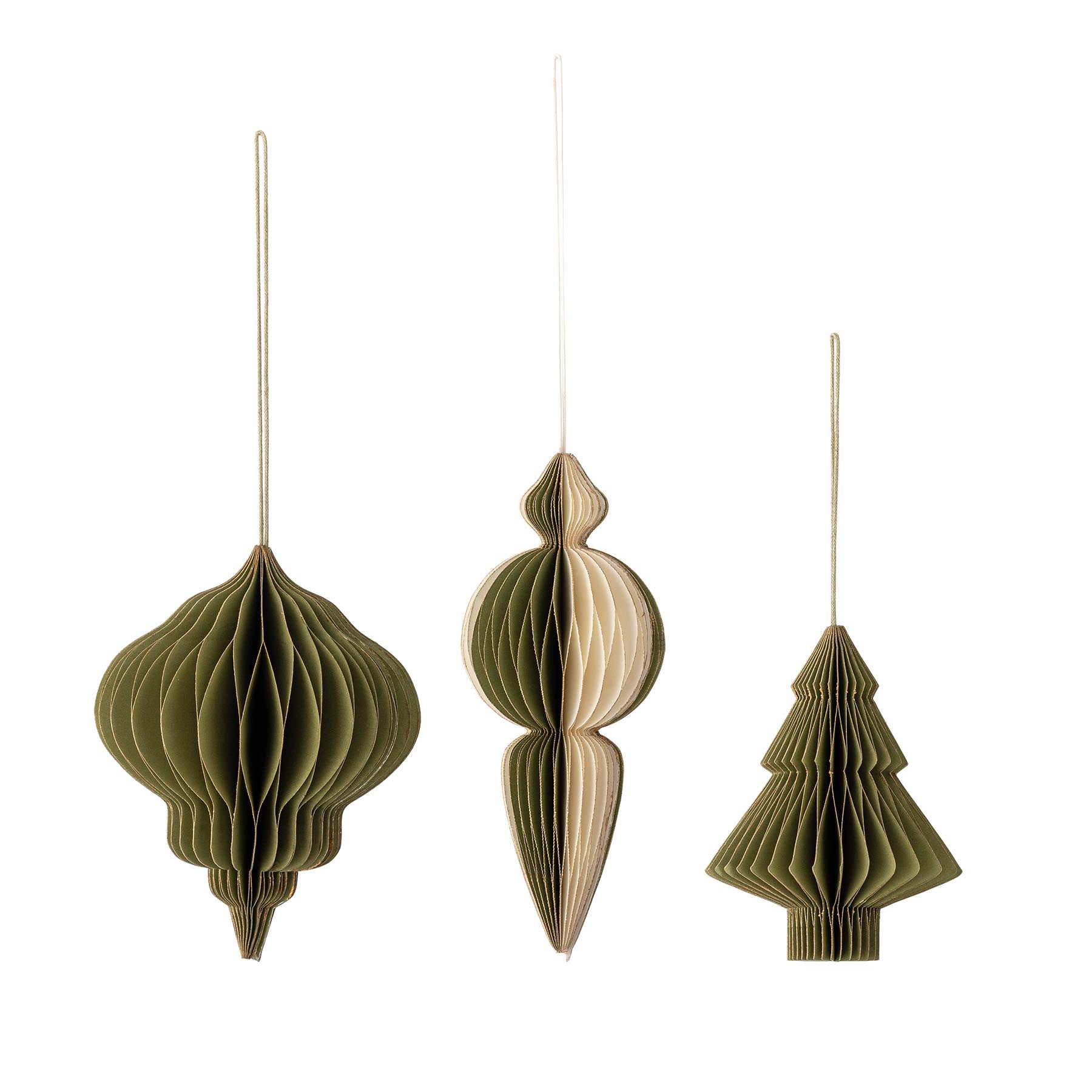 Tinkle Ornament, Grün, FSC®Mix, Paper in Green präsentiert im Onlineshop von KAQTU Design AG. Ornament ist von Bloomingville
