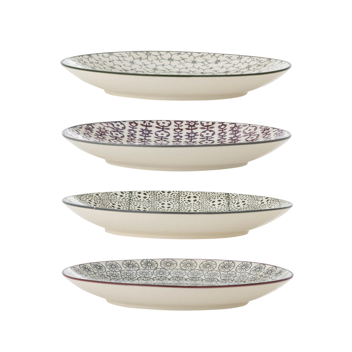 Karine Teller, Bunt, Steingut in Multi präsentiert im Onlineshop von KAQTU Design AG. Teller ist von Bloomingville