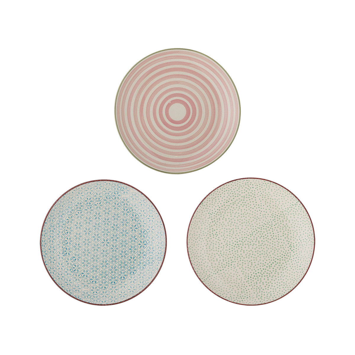 Patrizia Teller, Bunt, Steingut in Multi präsentiert im Onlineshop von KAQTU Design AG. Teller ist von Bloomingville