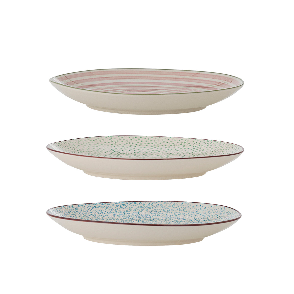 Patrizia Teller, Bunt, Steingut in Multi präsentiert im Onlineshop von KAQTU Design AG. Teller ist von Bloomingville