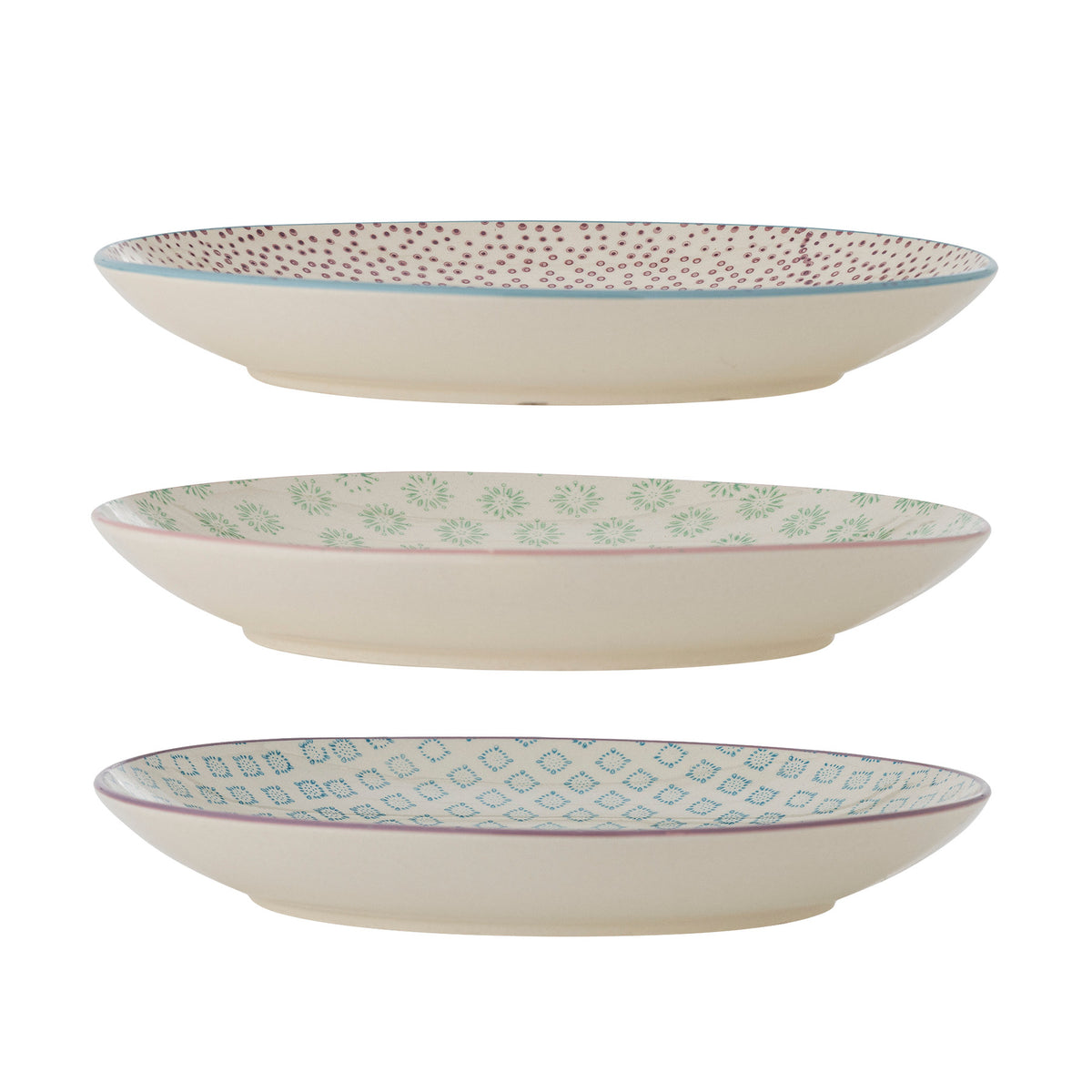 Patrizia Teller, Bunt, Steingut in Multi präsentiert im Onlineshop von KAQTU Design AG. Teller ist von Bloomingville