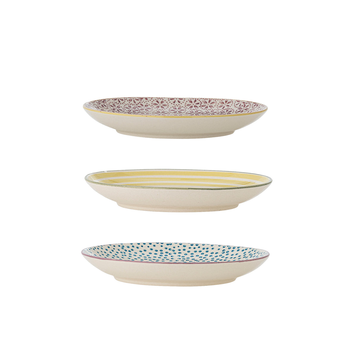 Patrizia Teller, Bunt, Steingut in Multi präsentiert im Onlineshop von KAQTU Design AG. Teller ist von Bloomingville