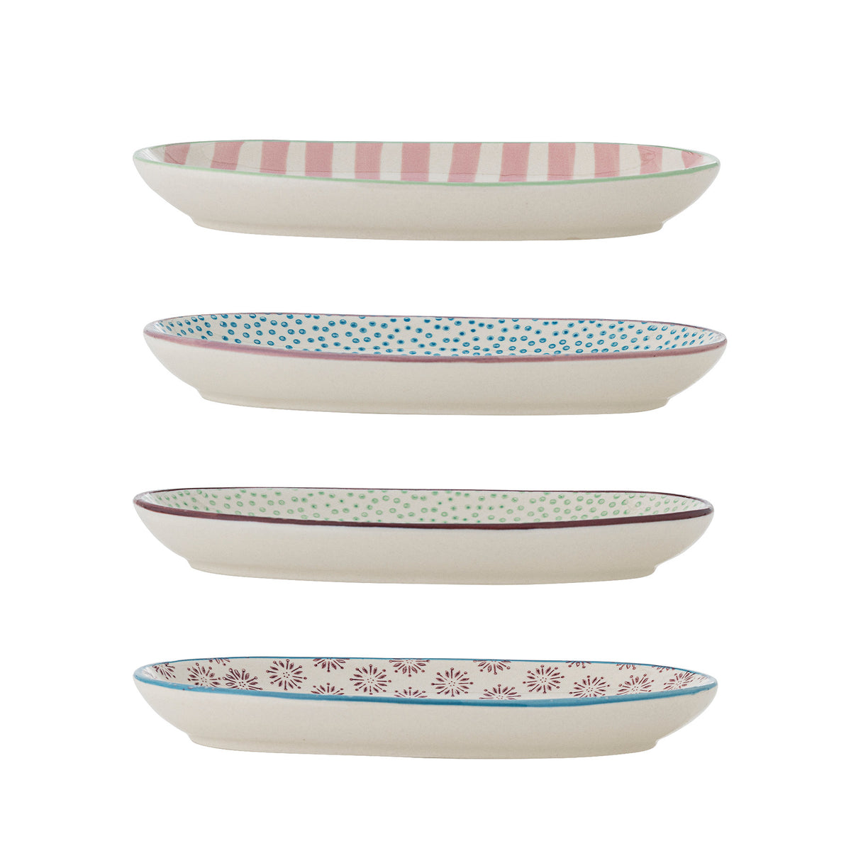 Patrizia Teller, Bunt, Steingut in Multi präsentiert im Onlineshop von KAQTU Design AG. Teller ist von Bloomingville