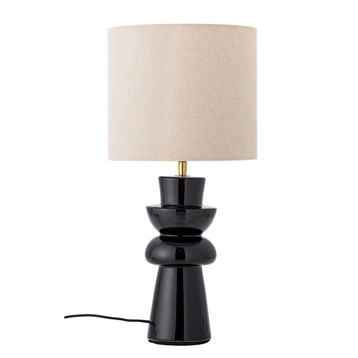 Lio Tischlampe, Schwarz, Steingut in Black präsentiert im Onlineshop von KAQTU Design AG. Tischleuchte ist von Bloomingville