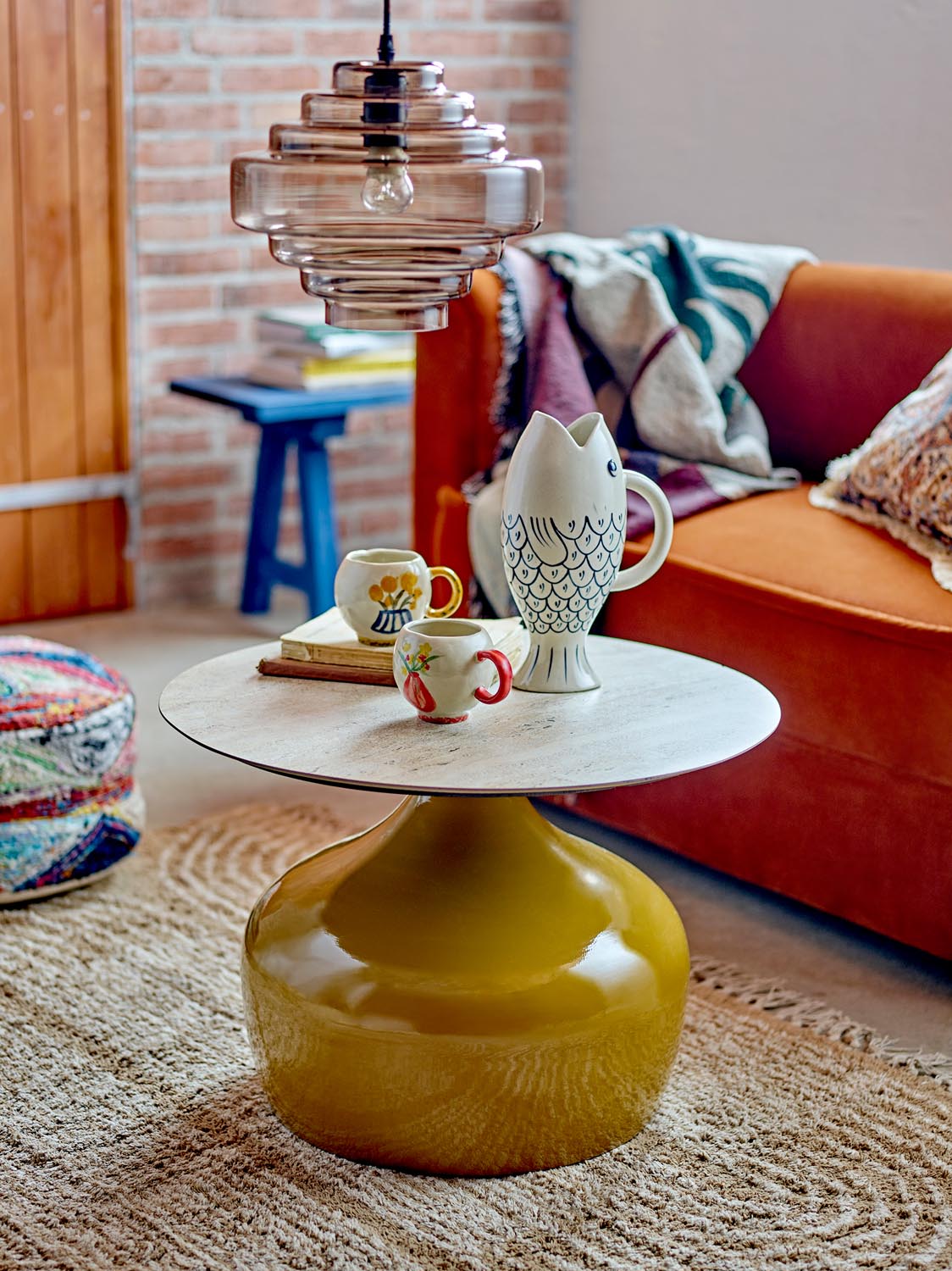 Lecco Couchtisch, Gelb, Metall in Yellow präsentiert im Onlineshop von KAQTU Design AG. Beistelltisch ist von Creative Collection