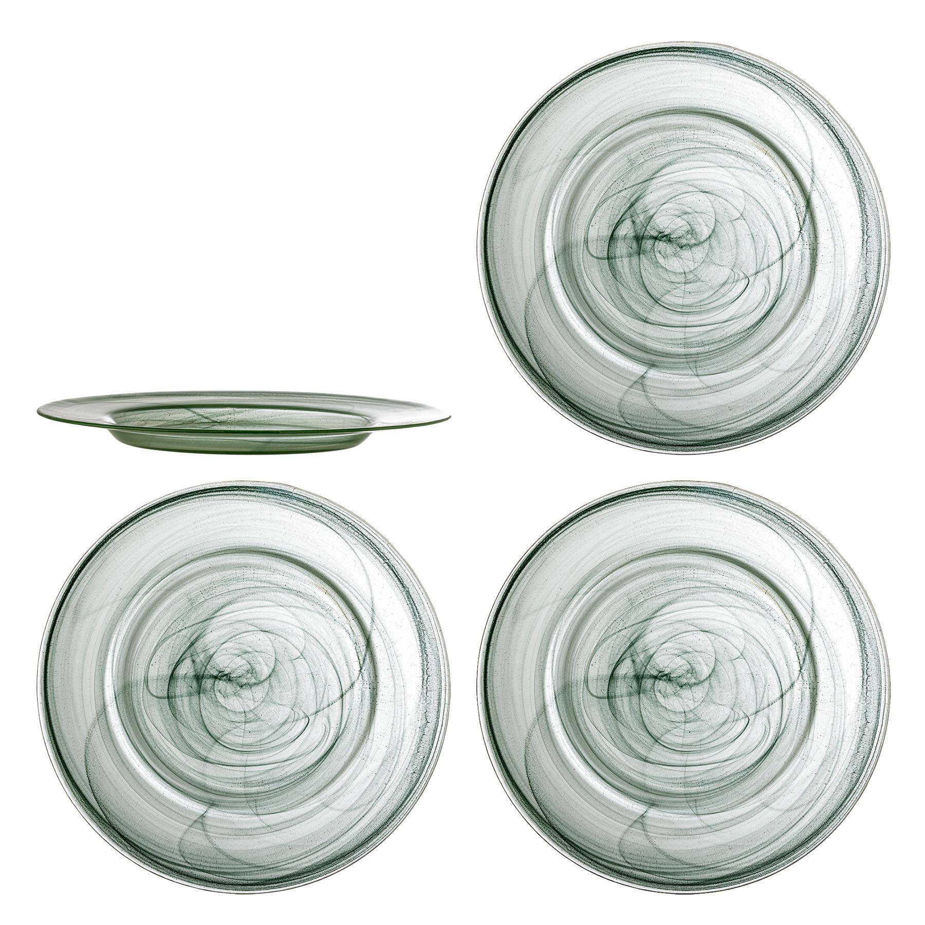 Amelie Teller, Grün, Glas in Green präsentiert im Onlineshop von KAQTU Design AG. Teller ist von Bloomingville