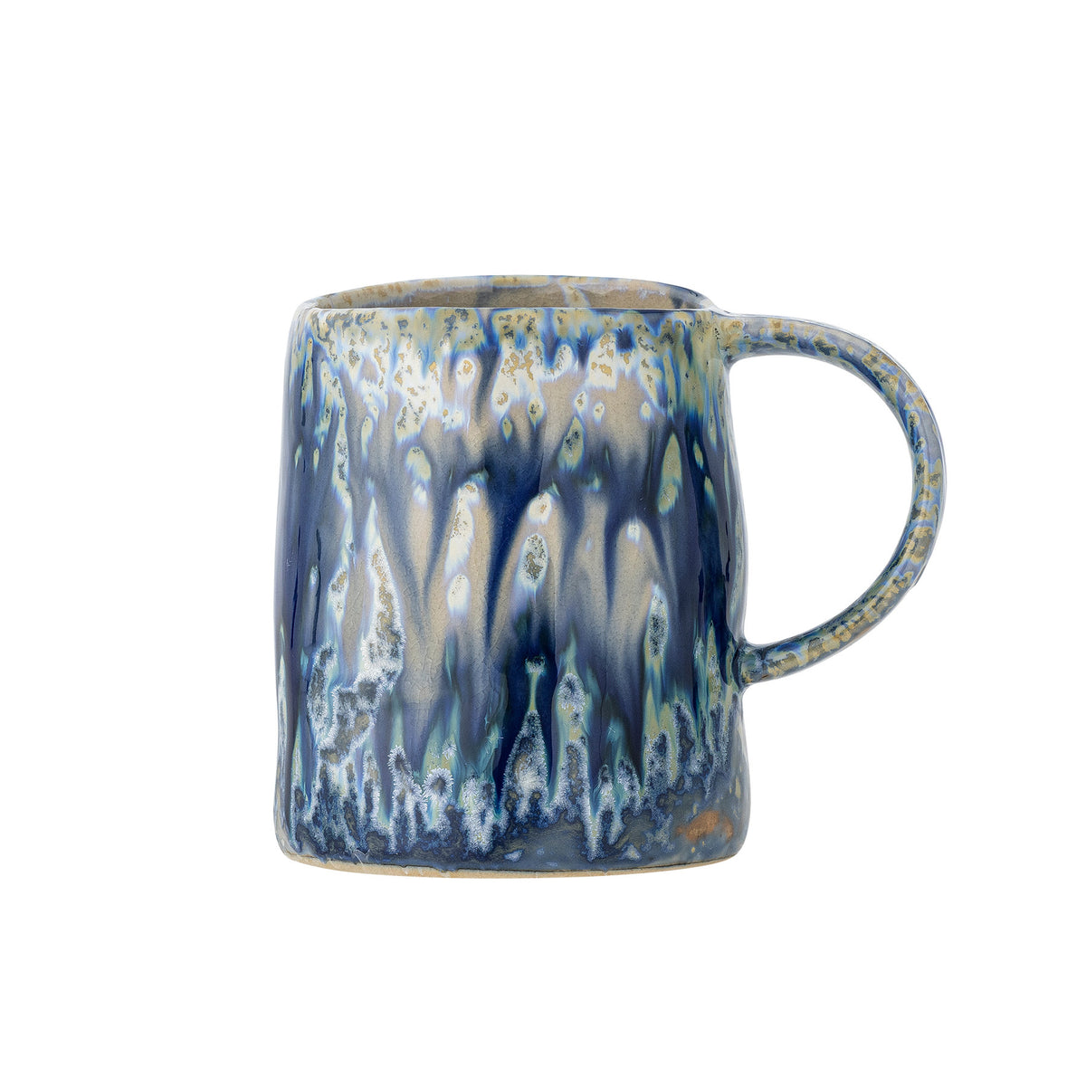 Yori Becher, Blau, Steingut in Blau präsentiert im Onlineshop von KAQTU Design AG. Tasse ist von Bloomingville