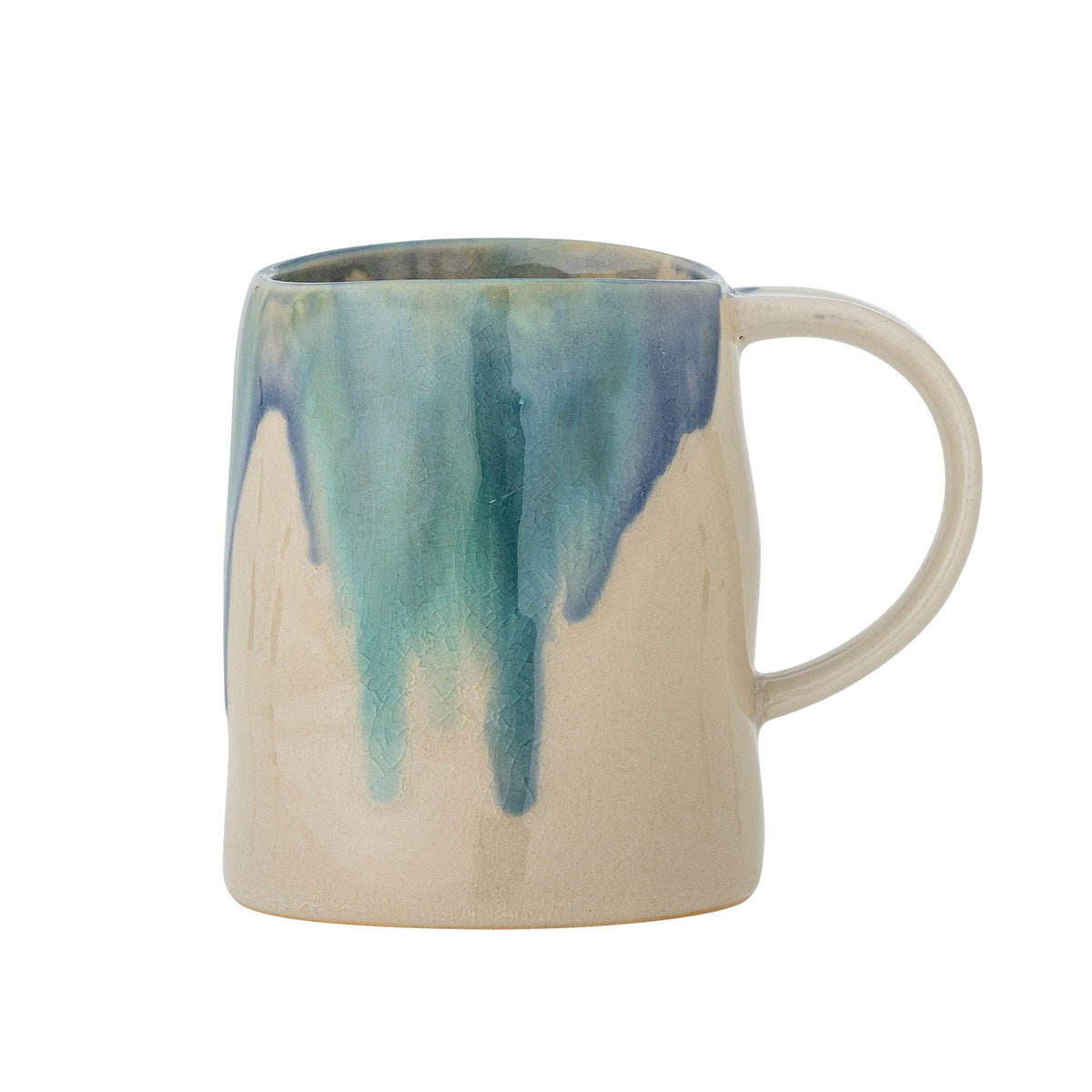 Yori Becher, Blau, Steingut in Blau präsentiert im Onlineshop von KAQTU Design AG. Tasse ist von Bloomingville