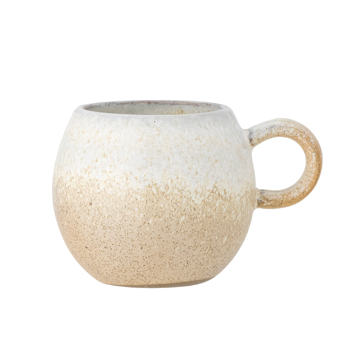 Paula Tasse von Bloomingville aus Steingut, weiss-beige glasiert, mit Henkel
