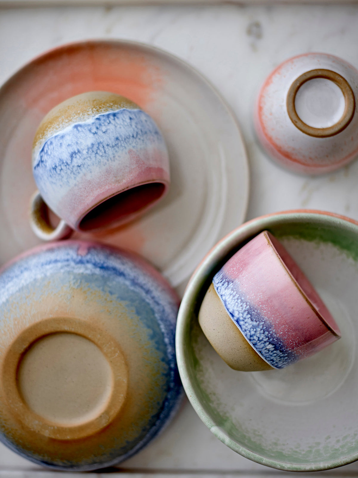 Paula Tasse, Rose, Steingut in Rose präsentiert im Onlineshop von KAQTU Design AG. Tasse ist von Bloomingville