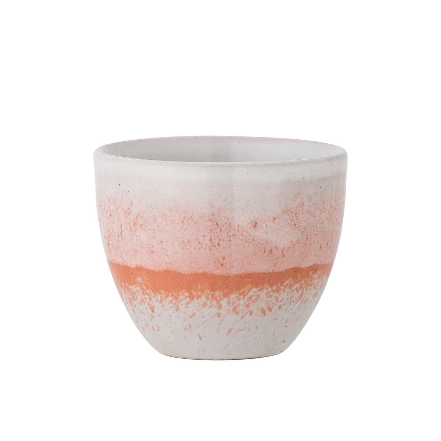 Genießen Sie Ihre Getränke stilvoll mit der Paula Tasse von Bloomingville. Einzigartiges Steingut-Design in warmen Orange- und Rosatönen.