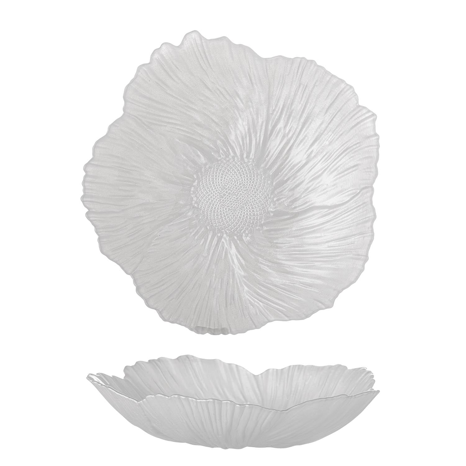 Iani Schale, Weiß, Glas in Weiß präsentiert im Onlineshop von KAQTU Design AG. Schale ist von Bloomingville