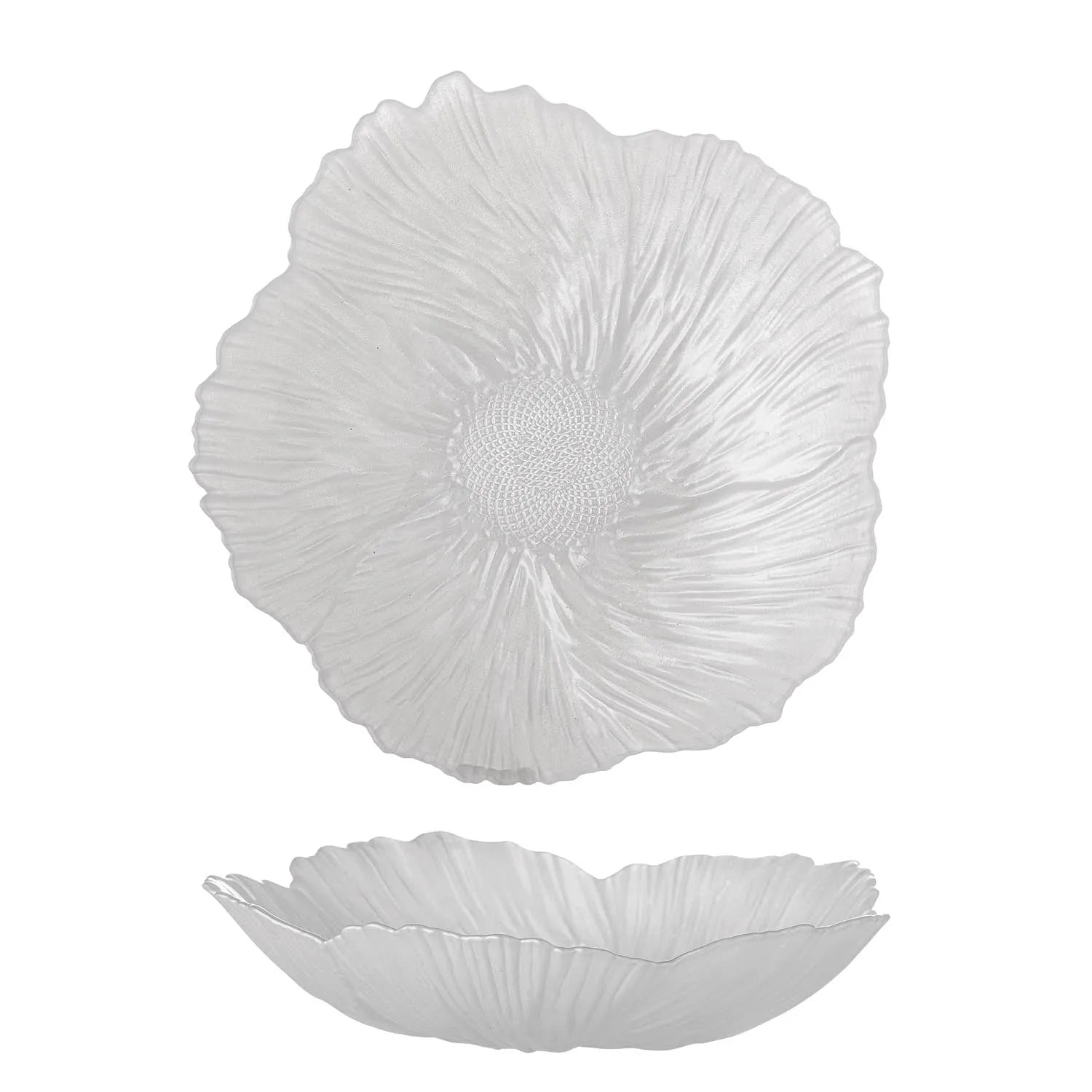 Iani Schale, Weiß, Glas in Weiß präsentiert im Onlineshop von KAQTU Design AG. Schale ist von Bloomingville