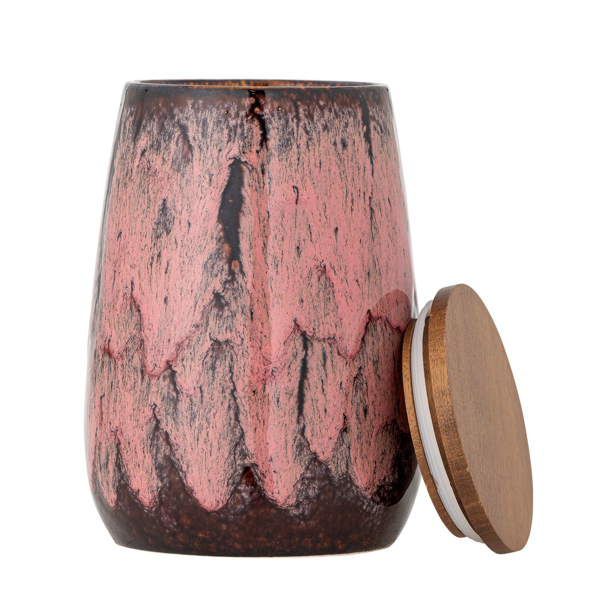 Rayen Gefäss mit Deckel, Rose, Steingut in Rose präsentiert im Onlineshop von KAQTU Design AG. Kanne ist von Creative Collection