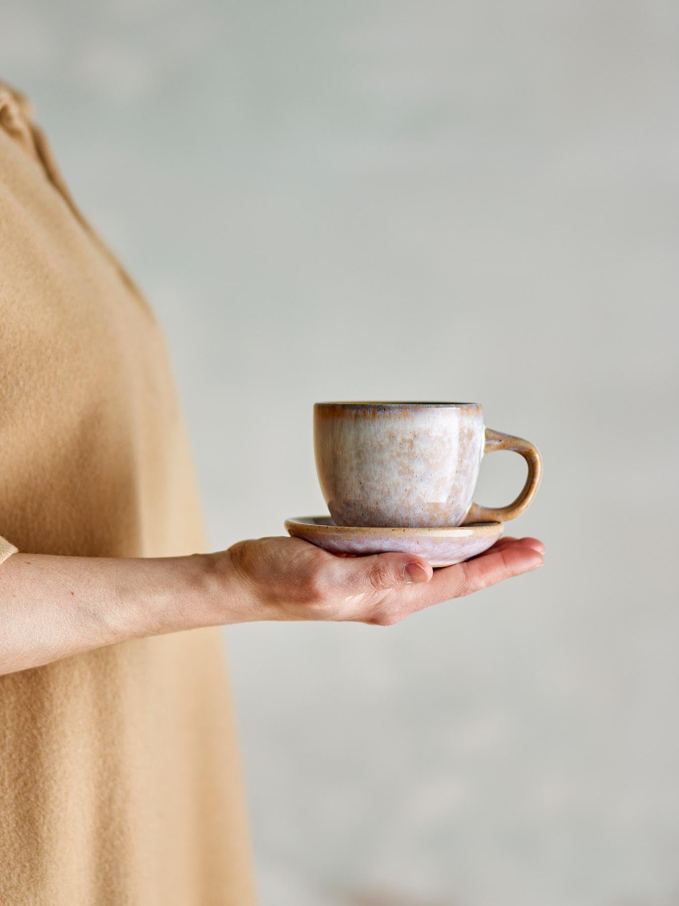 Brenta Tasse mit Untertasse, Rose, Steingut