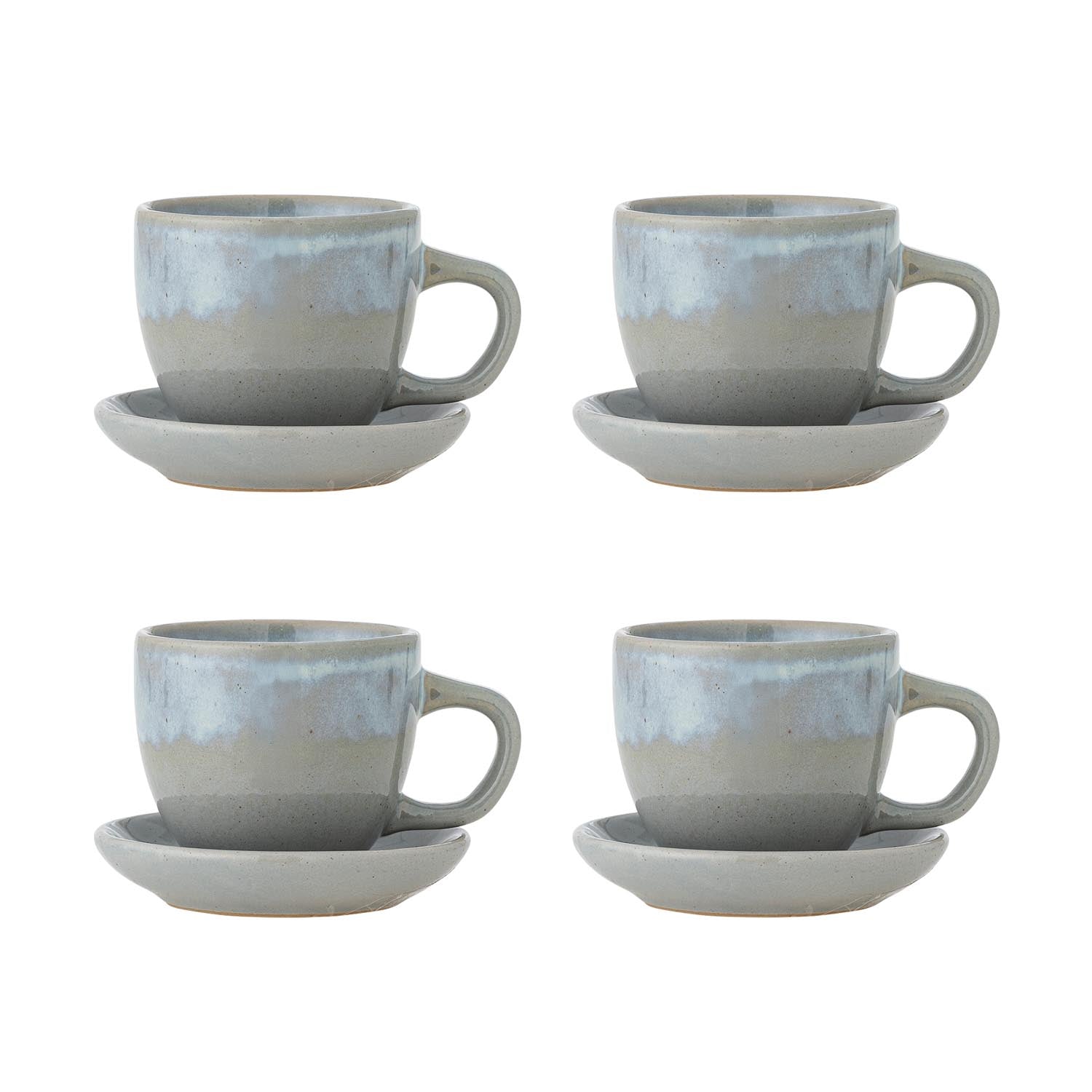 Brenta Tasse mit Untertasse, Blau, Steingut