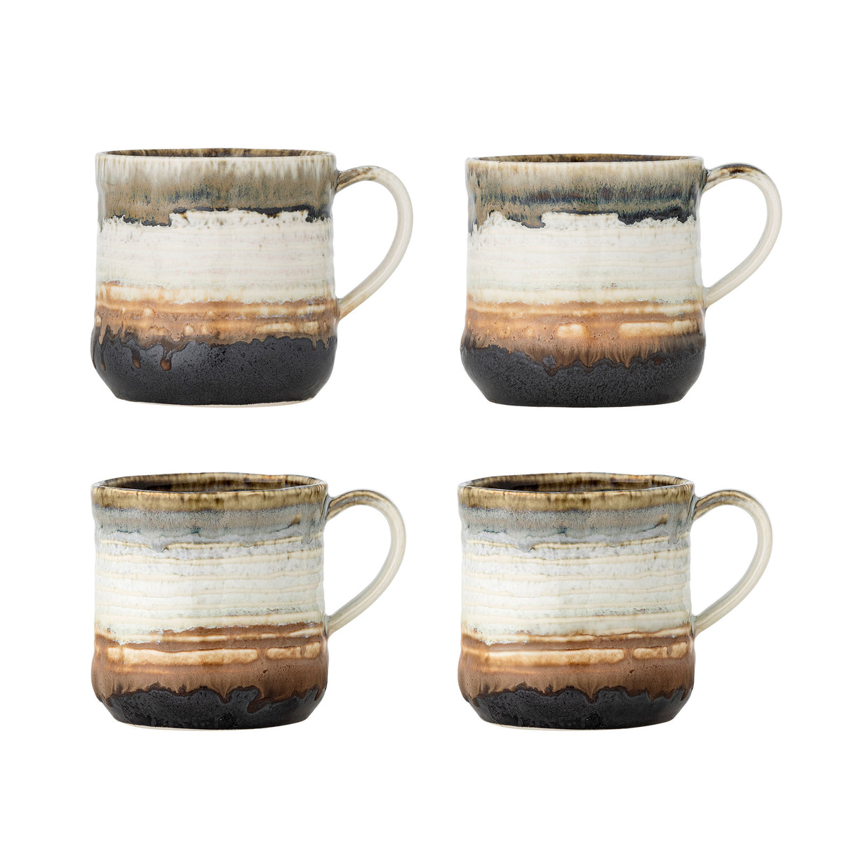 Deana Becher, Braun, Steingut in Braun präsentiert im Onlineshop von KAQTU Design AG. Tasse ist von Bloomingville