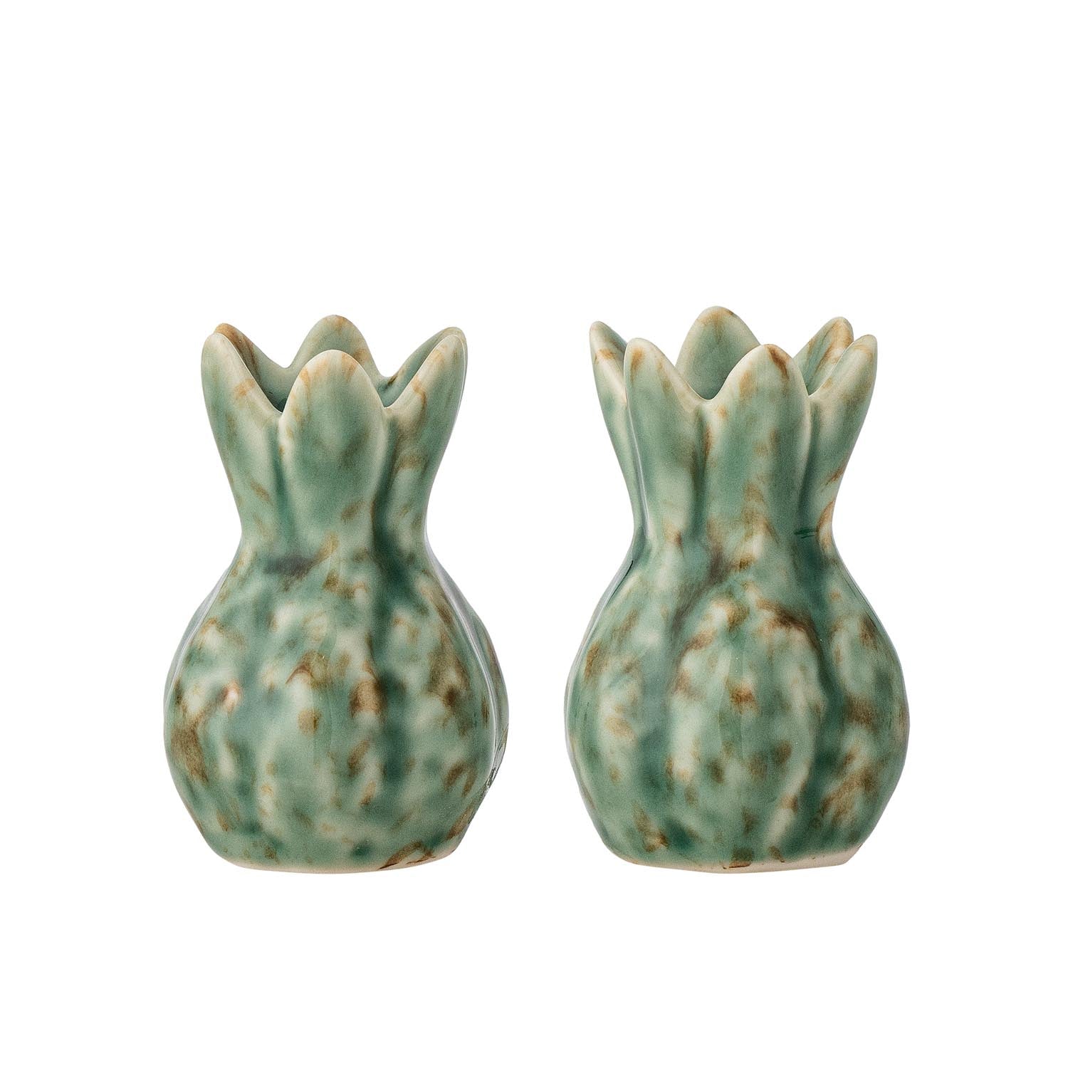 Cyrill Salz- und Pfefferset, Grün, Steingut in Grün präsentiert im Onlineshop von KAQTU Design AG. Aufbewahrungsdose ist von Creative Collection