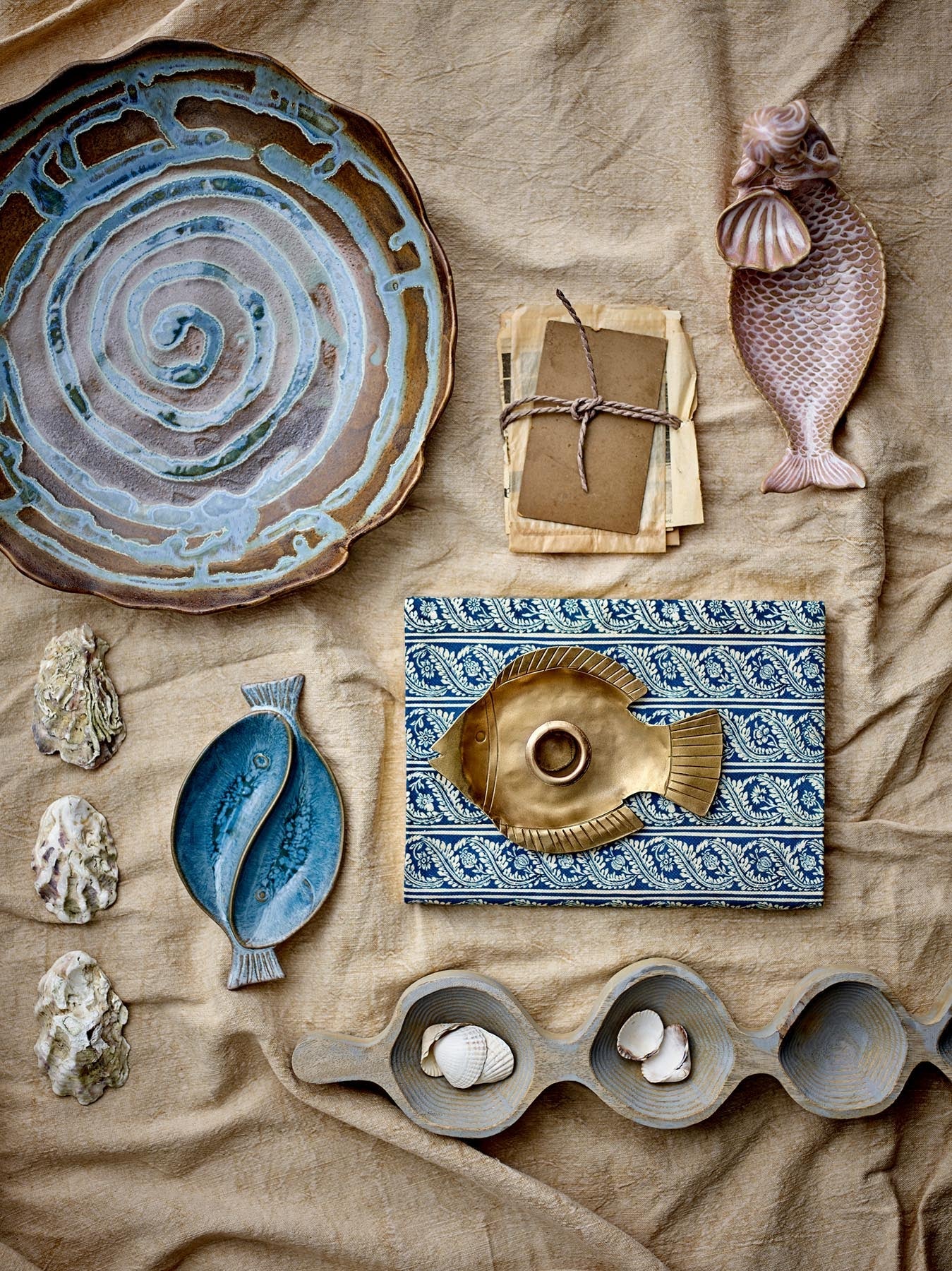 Abitha Schale, Natur, Steingut in Natur präsentiert im Onlineshop von KAQTU Design AG. Schale ist von Creative Collection