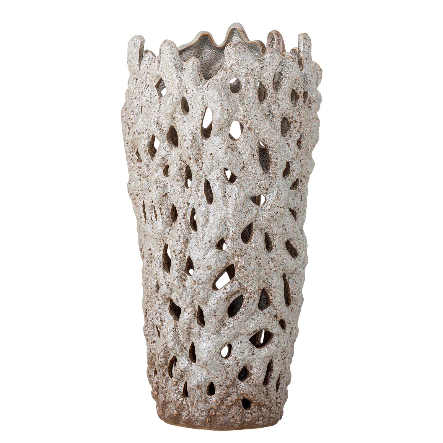 Entdecken Sie die stilvolle Eunice Deko-Vase aus hochwertigem Steingut von Bloomingville. Ideal für Trockenblumen und moderne Akzente!