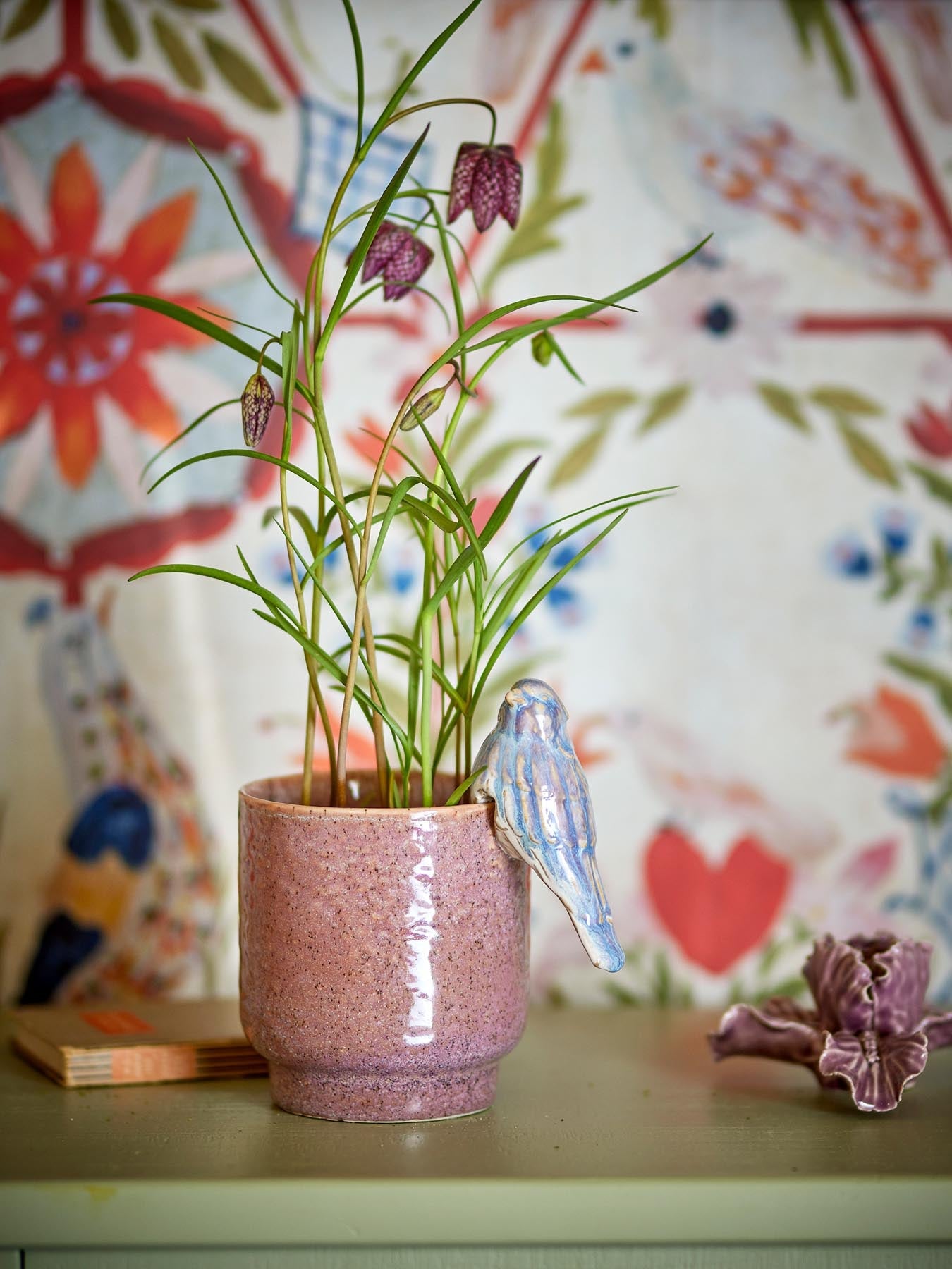 Larky Blumentopf, Rose, Steingut in Rose präsentiert im Onlineshop von KAQTU Design AG. Blumentopf ist von Creative Collection