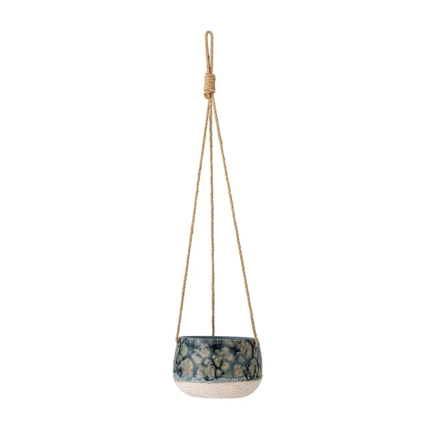 Mowbray Blumentopf, hängend, Blau, Steingut in Blau präsentiert im Onlineshop von KAQTU Design AG. Blumentopf ist von Creative Collection