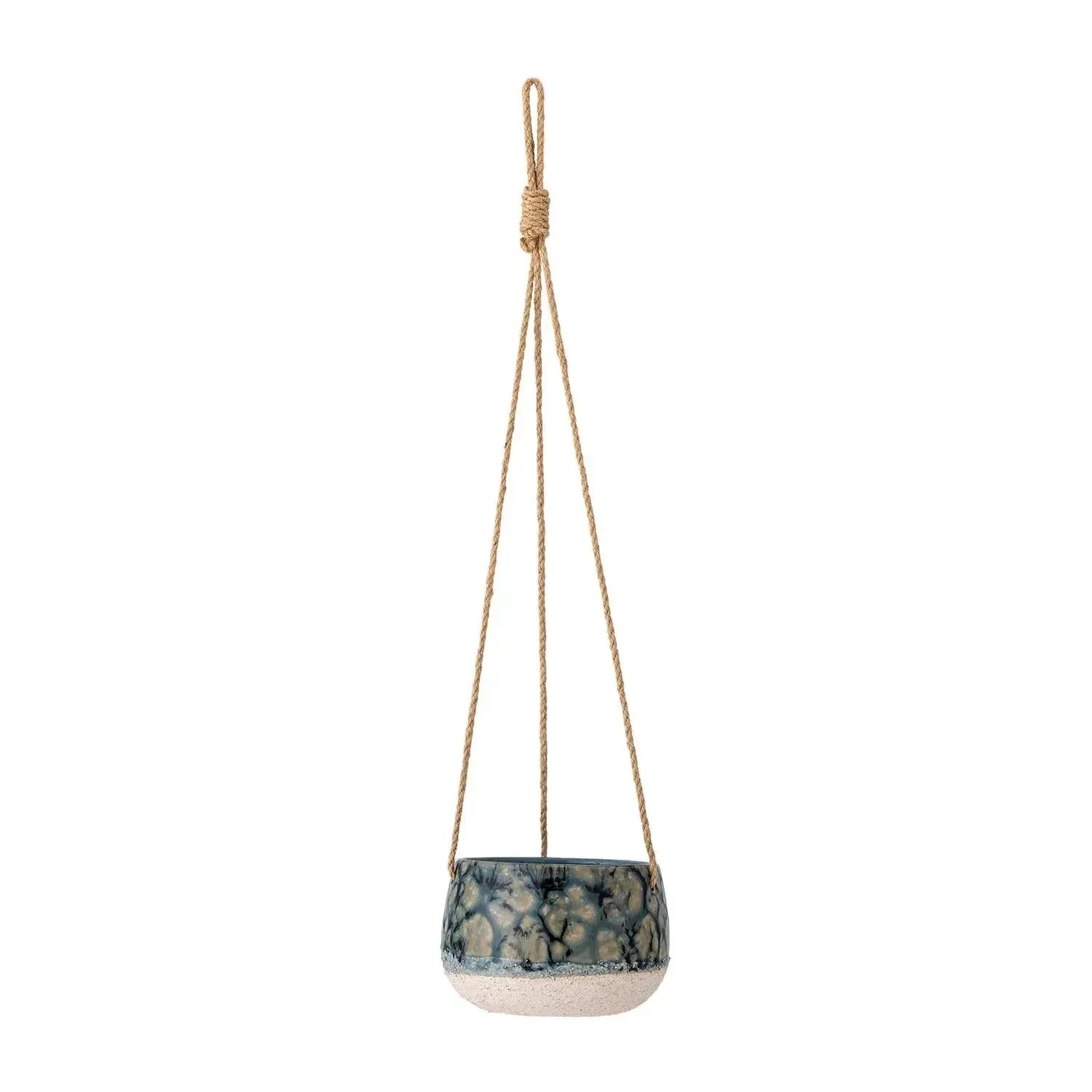 Mowbray Blumentopf, hängend, Blau, Steingut in Blau präsentiert im Onlineshop von KAQTU Design AG. Blumentopf ist von Creative Collection