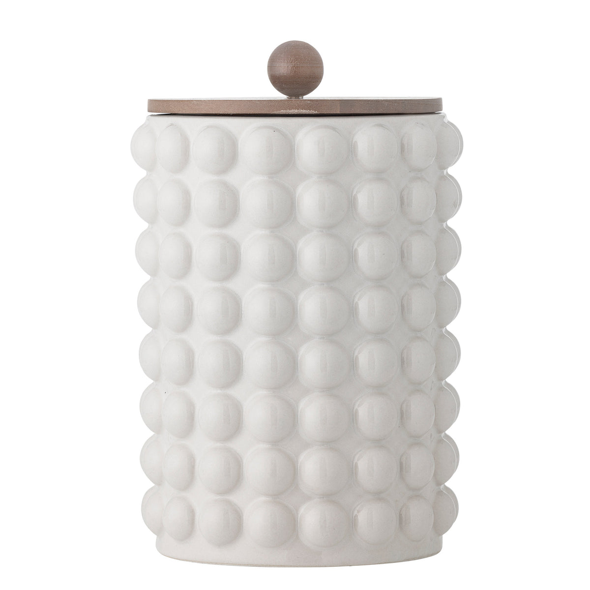 Madge Gefäss mit Deckel, Weiss, Steingut in Weiss präsentiert im Onlineshop von KAQTU Design AG. Kanne ist von Creative Collection