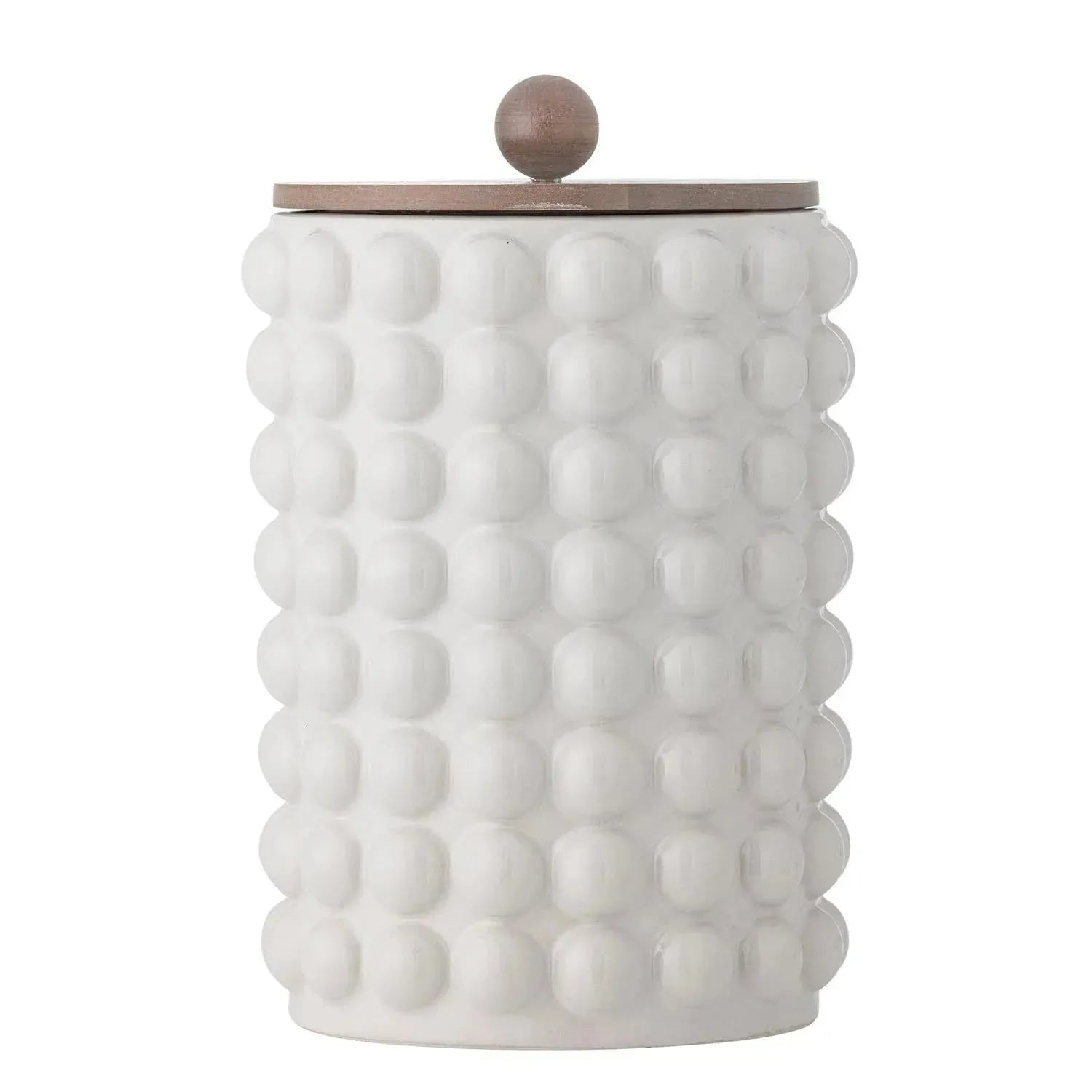 Madge Gefäß mit Deckel, Weiß, Steingut in Weiß präsentiert im Onlineshop von KAQTU Design AG. Kanne ist von Creative Collection