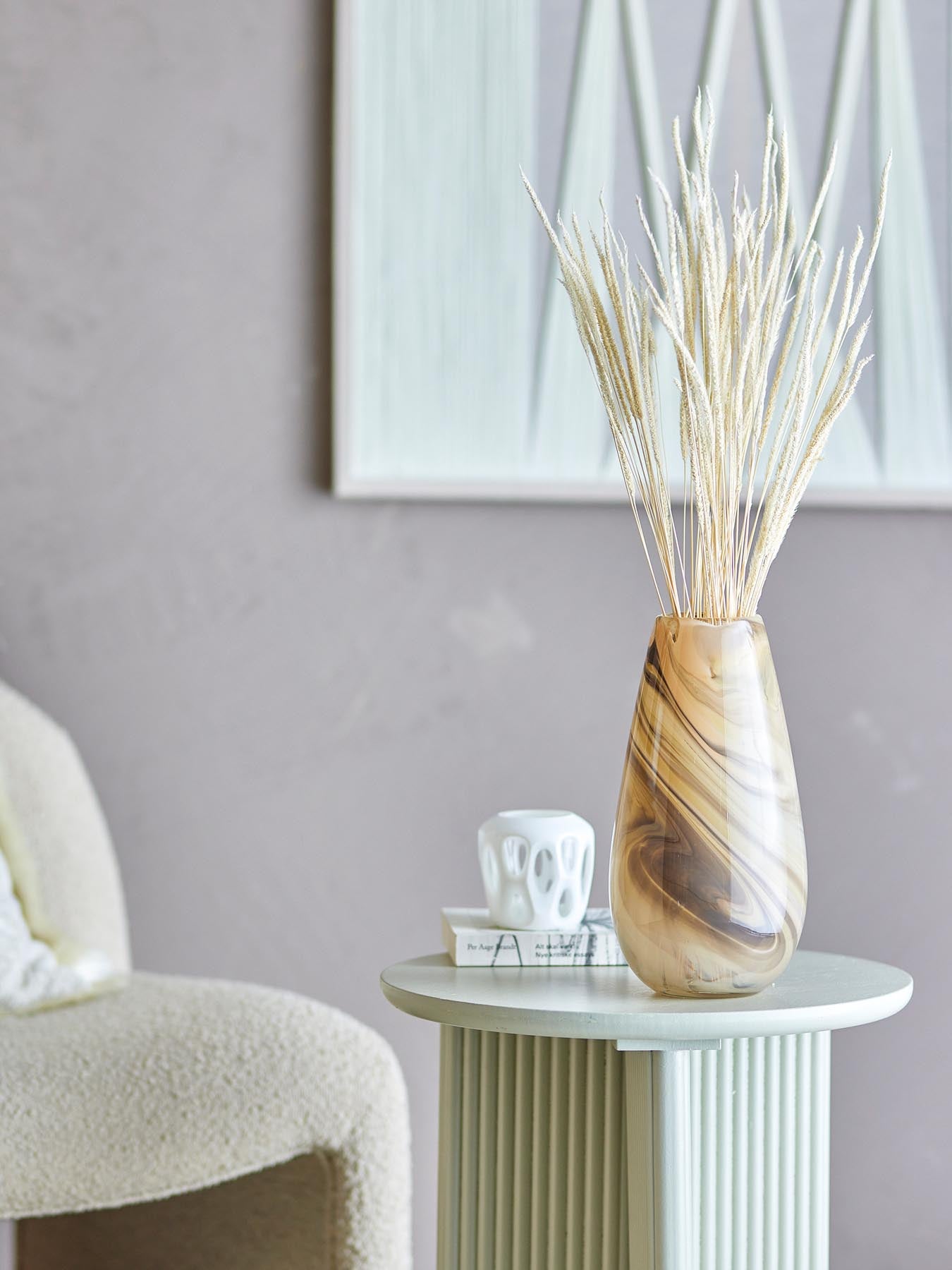 Algar Vase, Braun, Glas in Braun präsentiert im Onlineshop von KAQTU Design AG. Vase ist von Bloomingville
