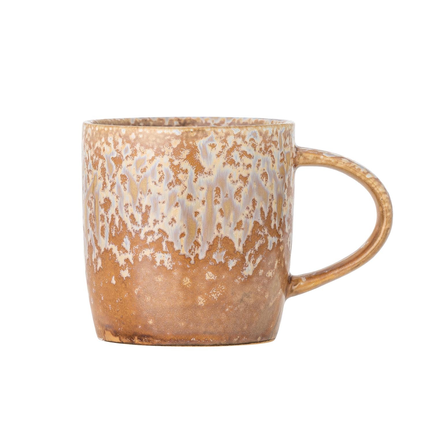 Erleben Sie den Milani Becher von Bloomingville – ein stilvolles Steingut-Design mit individueller Glasur, ideal für jeden Genussmoment.