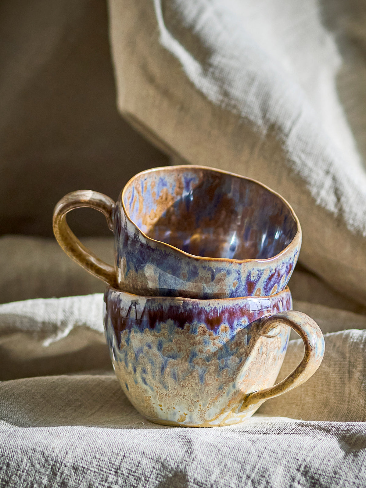 Milani Tasse, Gelb, Steingut in Gelb präsentiert im Onlineshop von KAQTU Design AG. Tasse ist von Bloomingville