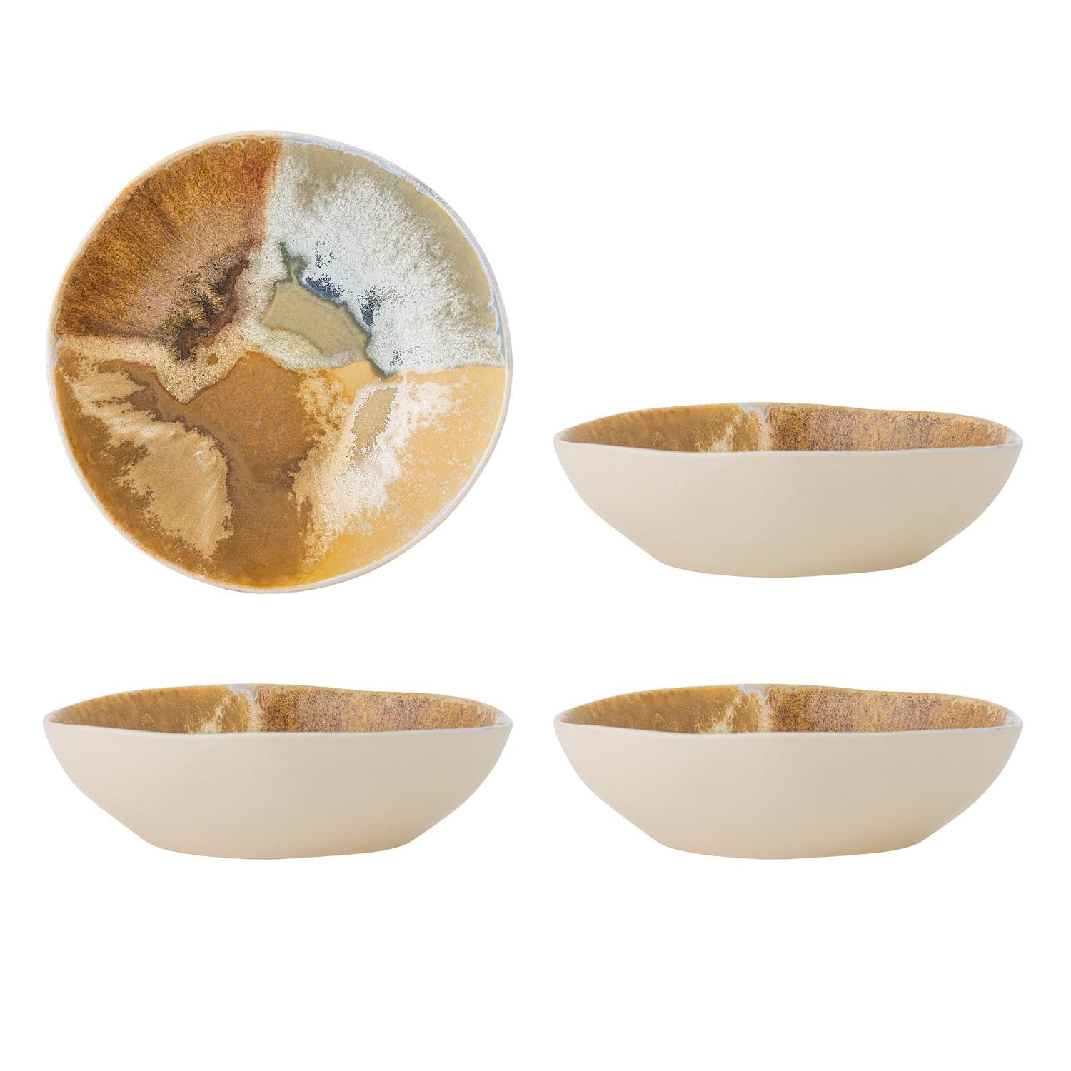 Lacey Schale, Gelb, Steingut in Gelb präsentiert im Onlineshop von KAQTU Design AG. Schale ist von Creative Collection