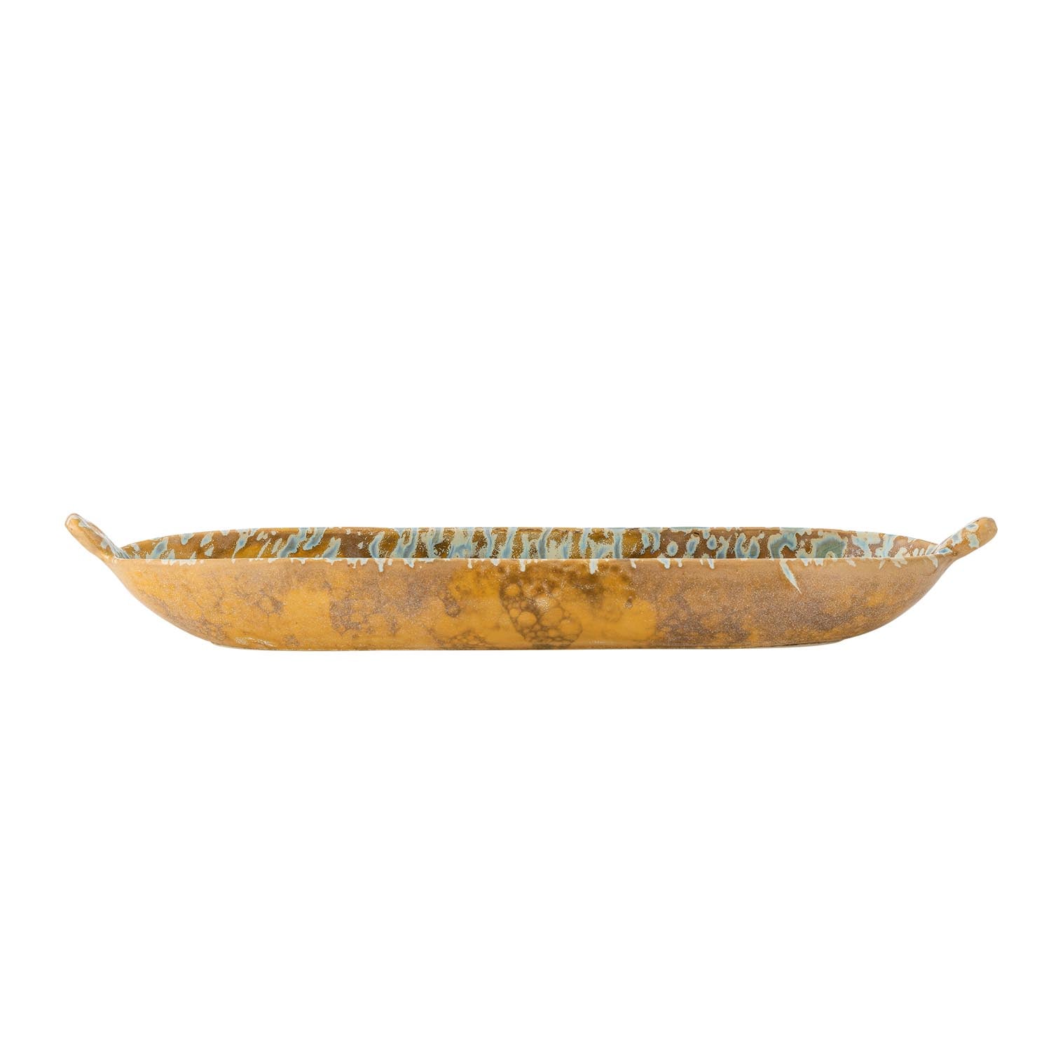 Milani Servierplatte, Grün, Steingut in Grün präsentiert im Onlineshop von KAQTU Design AG. Kochbesteck ist von Bloomingville