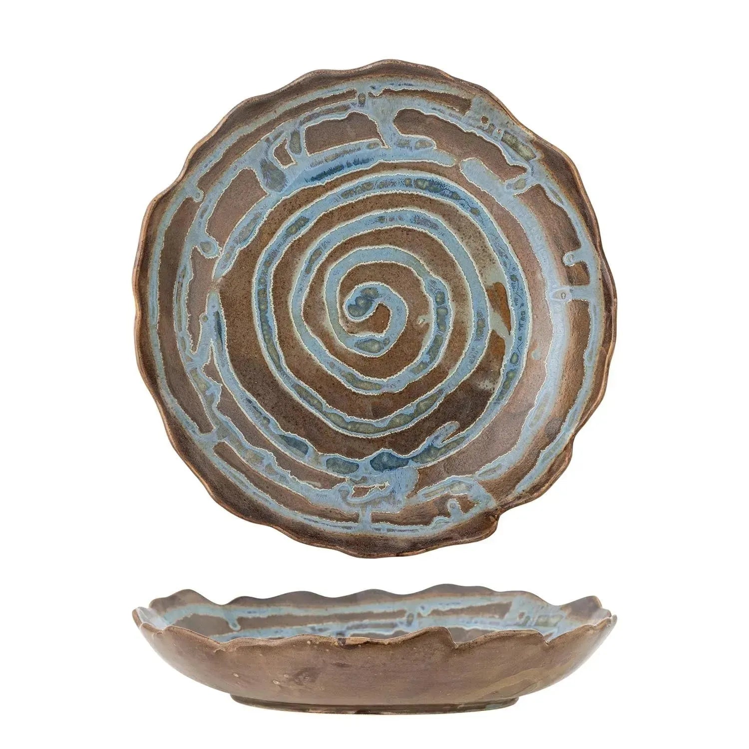 Marjorie Tablett, Blau, Steingut in Blau präsentiert im Onlineshop von KAQTU Design AG. Tablett ist von Creative Collection