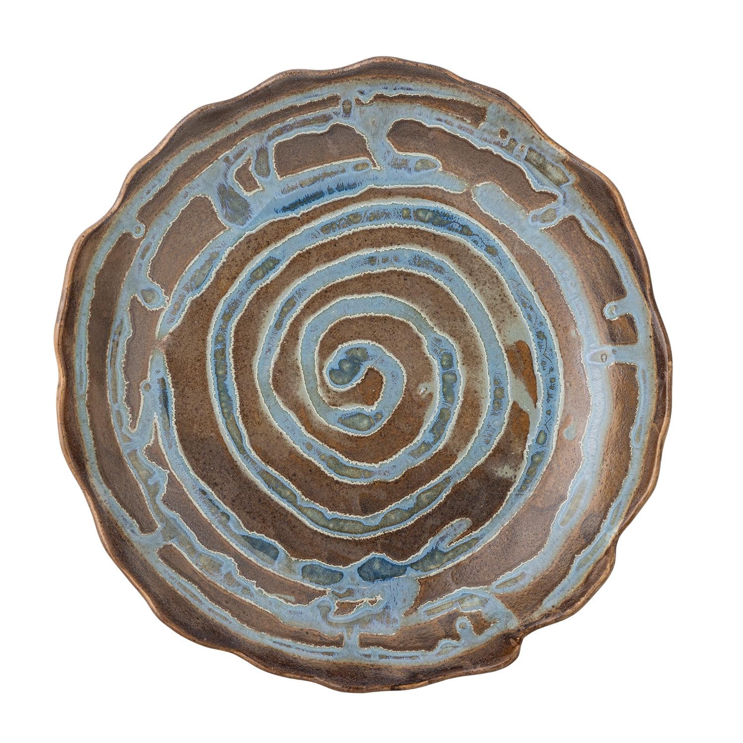 Marjorie Tablett, Blau, Steingut in Blau präsentiert im Onlineshop von KAQTU Design AG. Tablett ist von Creative Collection