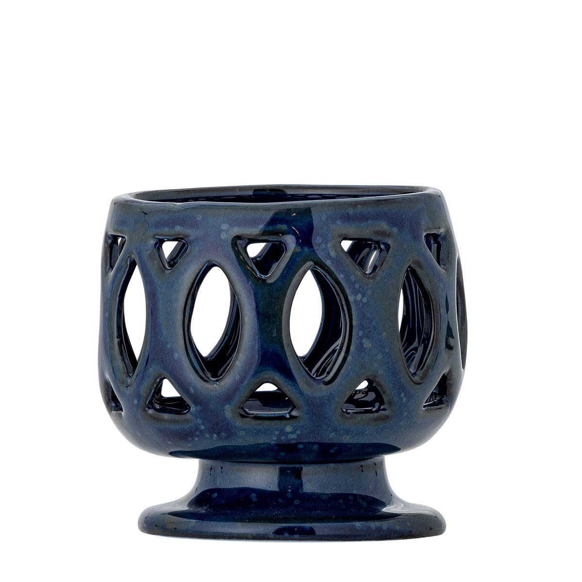Patty Teelichthalter, Blau, Steingut in Blau präsentiert im Onlineshop von KAQTU Design AG. Teelichthalter ist von Creative Collection