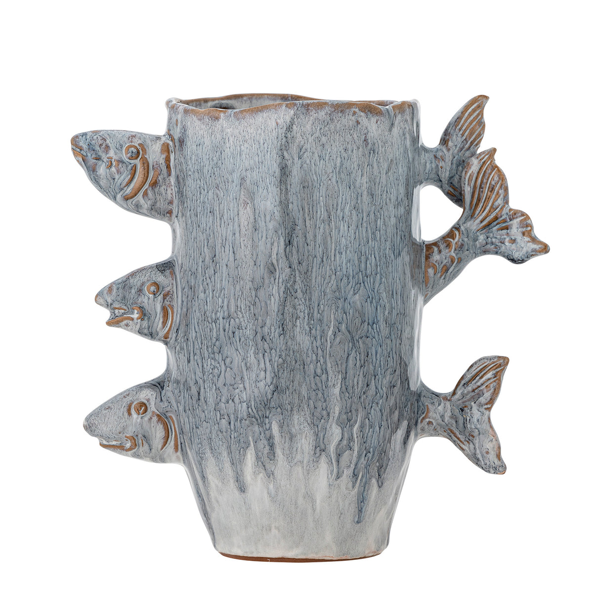 Tace Vase, Blau, Steingut in Blau präsentiert im Onlineshop von KAQTU Design AG. Vase ist von Creative Collection