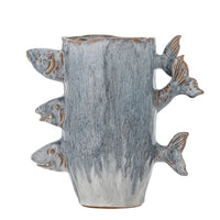 Tace Vase, Blau, Steingut