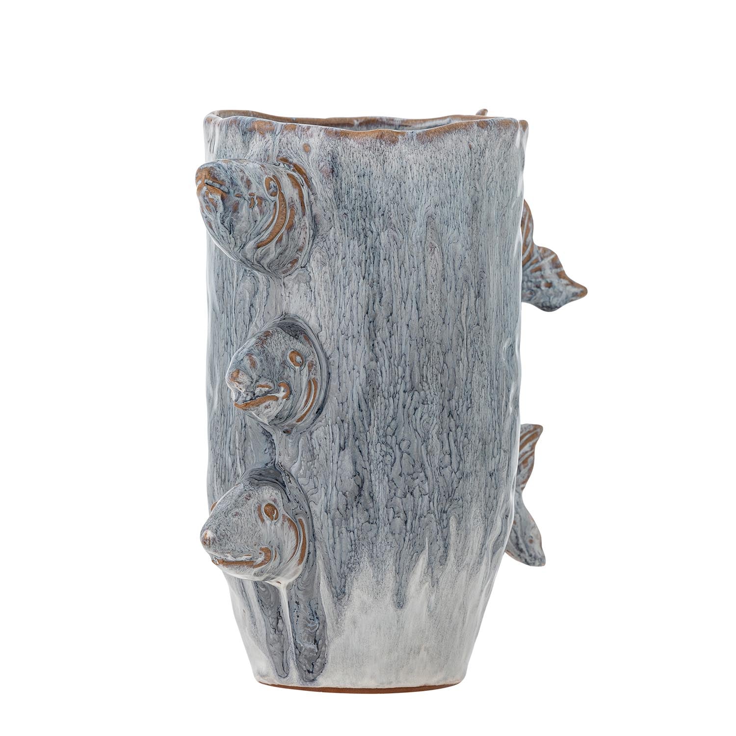 Tace Vase, Blau, Steingut in Blau präsentiert im Onlineshop von KAQTU Design AG. Vase ist von Creative Collection