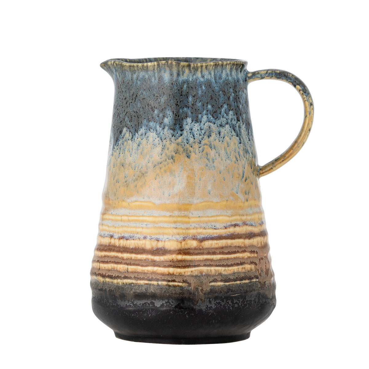Deana Krug, Blau, Steingut in Blau präsentiert im Onlineshop von KAQTU Design AG. Kanne ist von Bloomingville