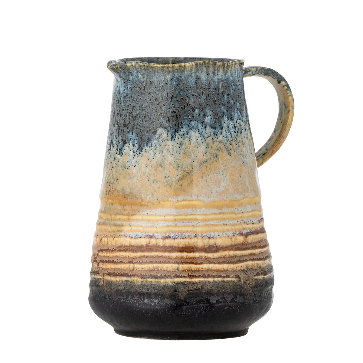 Deana Krug, Blau, Steingut in Blau präsentiert im Onlineshop von KAQTU Design AG. Kanne ist von Bloomingville