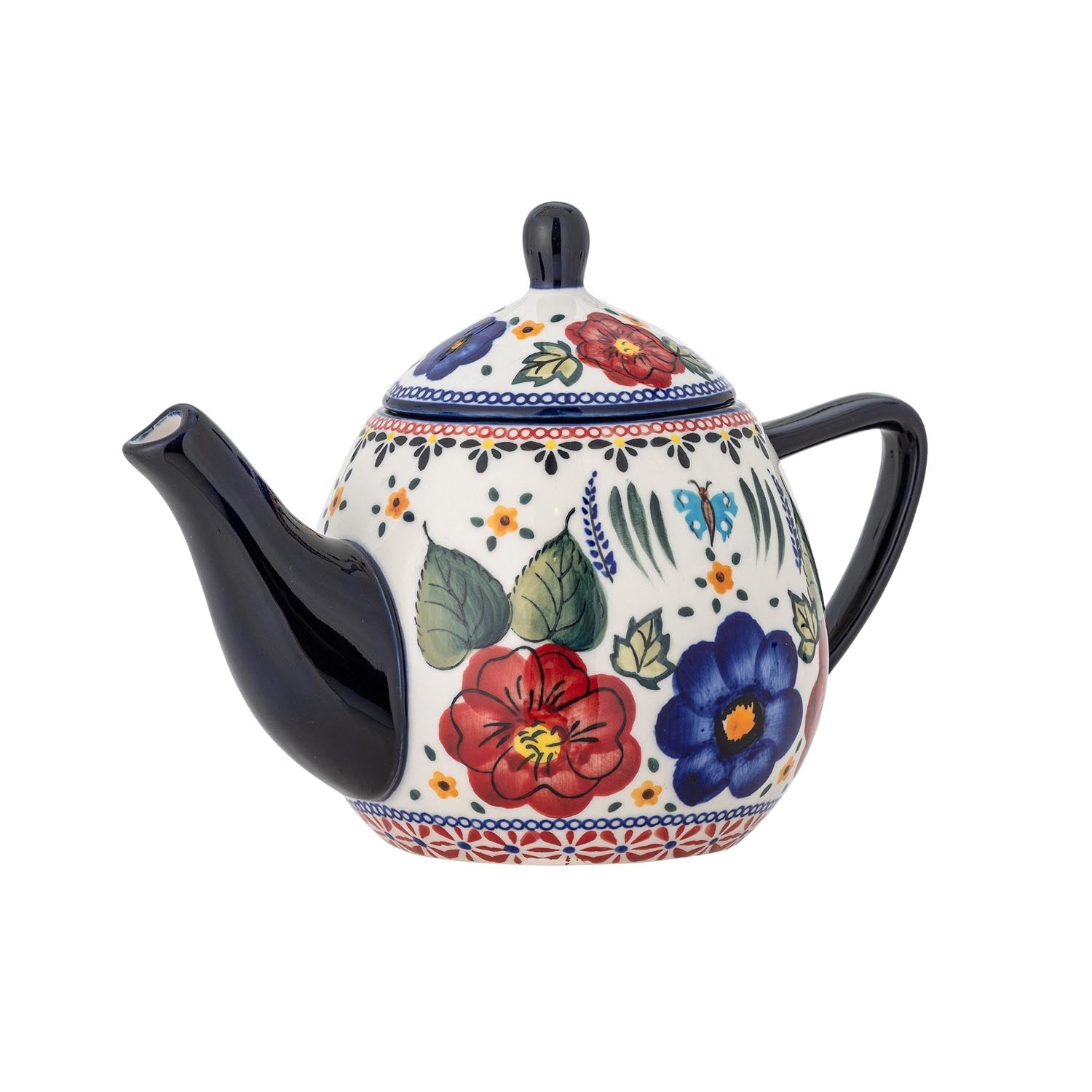 Florist Teekanne, Rot, Steingut in Rot präsentiert im Onlineshop von KAQTU Design AG. Tablett ist von Creative Collection