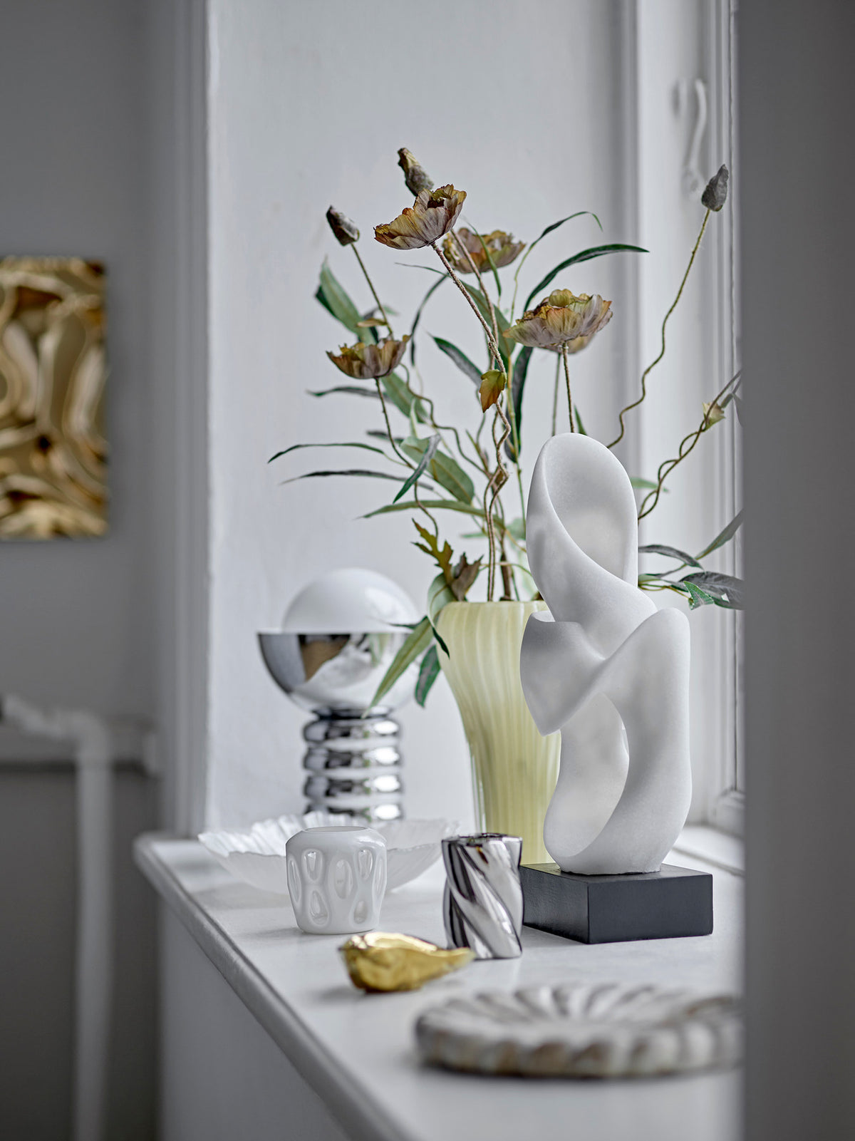 Averie Vase, Gelb, Glas in Gelb präsentiert im Onlineshop von KAQTU Design AG. Vase ist von Bloomingville