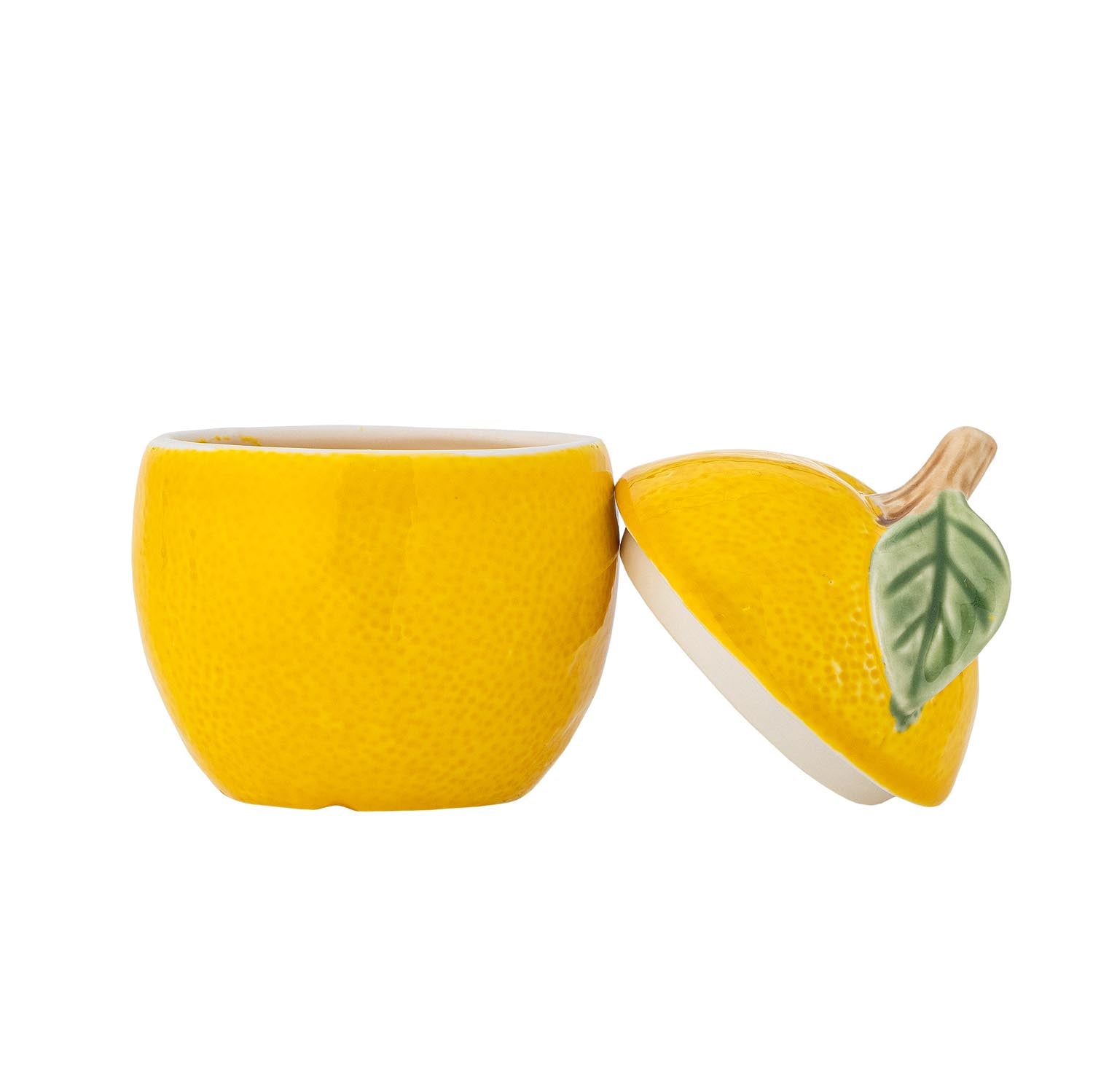 Limone Gefäß mit Deckel, Gelb, Steingut in Gelb präsentiert im Onlineshop von KAQTU Design AG. Kanne ist von Creative Collection